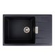 Кухонная гранитная мойка VALESO 7850 ROMA, матовый карбон