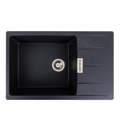 Кухонная гранитная мойка VALESO 7850 ROMA, матовый карбон