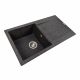 Кухонная гранитная мойка VALESO SOLID 7843 матовая, Графит