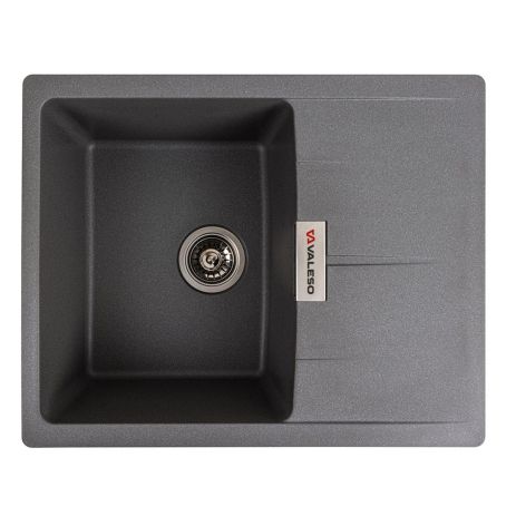 Кухонная гранитная мойка VALESO 6250 ZIRKONE матовая Серый муссон