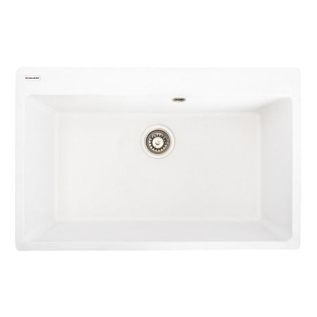 Кухонная гранитная мойка VALESO BOGEMA 7850 матовая белоснежная