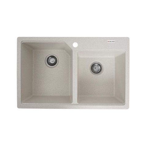 Гранитная мойка VALESO HARMONY 7850 матовая белая в точку