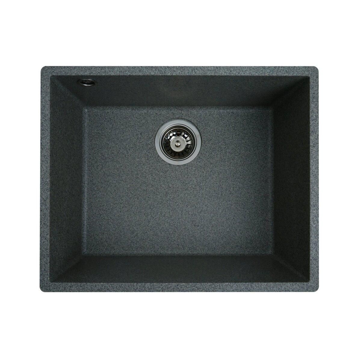 Гранитная кухонная мойка VALESO OASIS 5444 матовая серая Гранитная кухонная мойка VALESO OASIS 5444 матовая серая