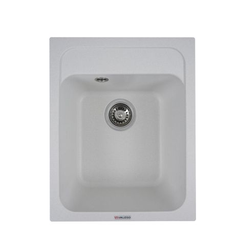 Кухонная гранитная мойка VALESO KORRADO 4050 матовая Белоснежная