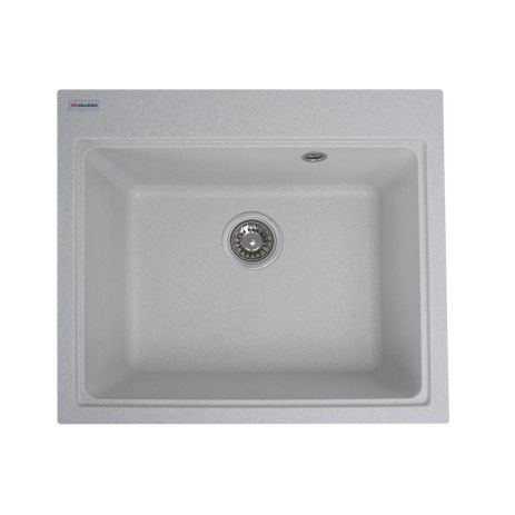Мойка кухонная из гранита VALESO VESTA 5852 матовая Белая в точку