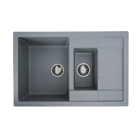 Кухонная гранитная мойка VALESO TOSKANA 7850W, матовая, Серый муссон
