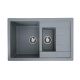 Кухонная гранитная мойка VALESO TOSKANA 7850W, матовая, Серый муссон