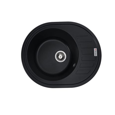 Кухонная гранитная мойка VALESO SOUL 6250, матовый черный цвет