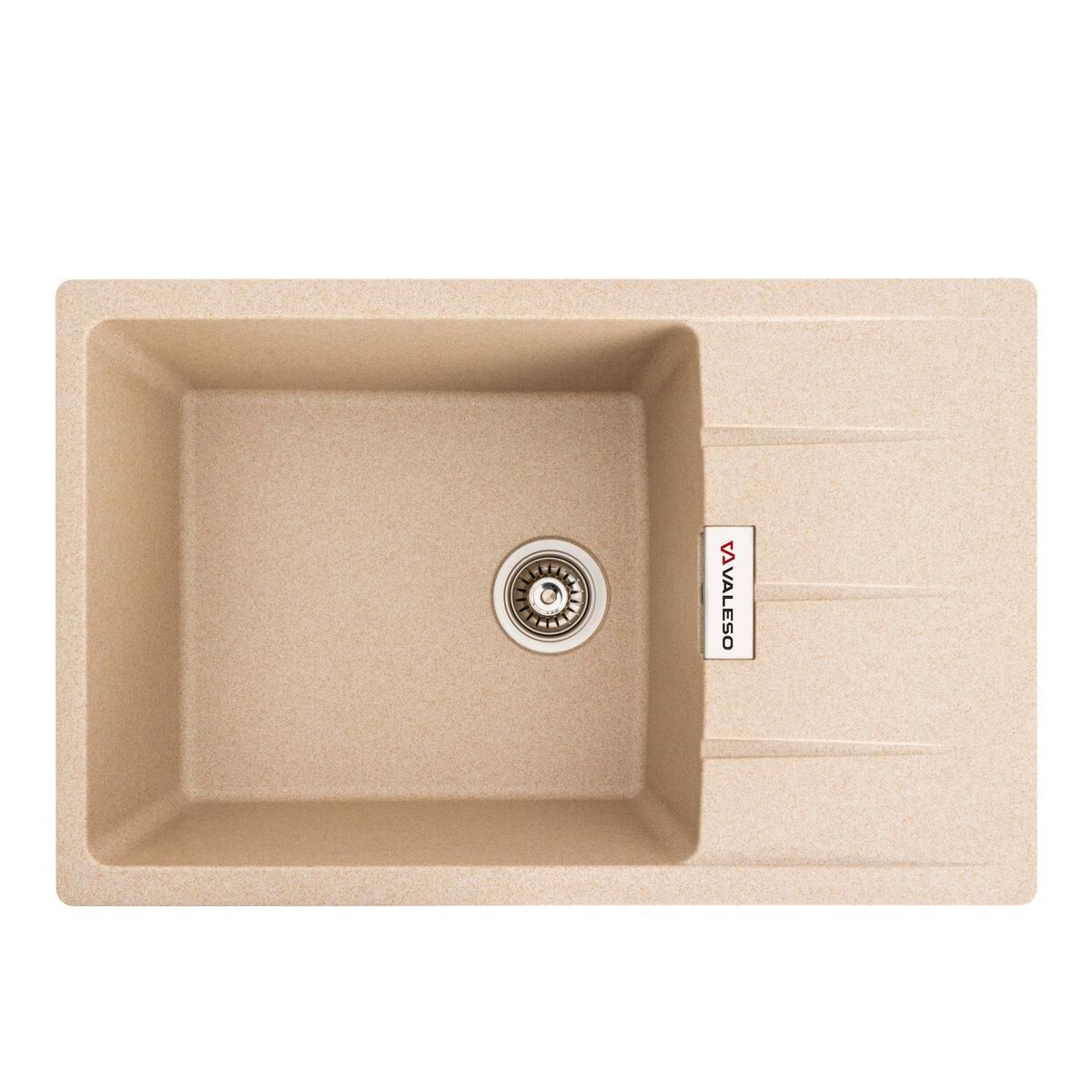 Матовий гранітний кухонний мийник VALESO ROMA 7850 в кольорі Сафарі Матовий гранітний кухонний мийник VALESO ROMA 7850 в кольорі Сафарі