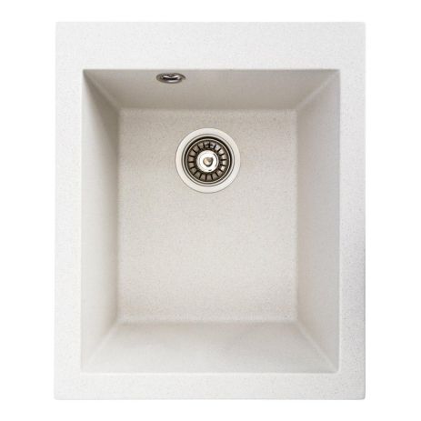 Кухонная гранитная мойка VALESO SOKIL 4150 матовая Белая в точку