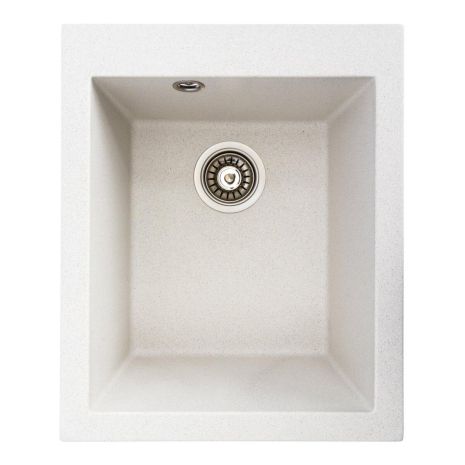 Кухонная гранитная мойка VALESO SOKIL 4150 матовая Белая в точку