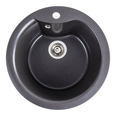 Кухонная гранитная мойка VALESO TURAS 480 матовая Морион