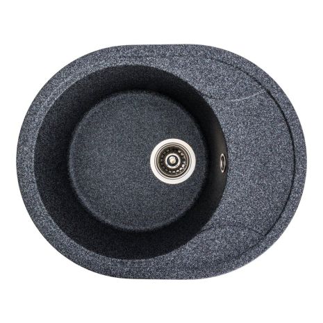 Гранитная кухонная мойка VALESO ONYX 5847, матовая, Графит