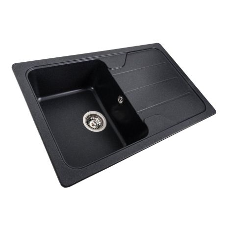 Кухонная гранитная мойка VALESO VERONA 7850 матовая Карбон