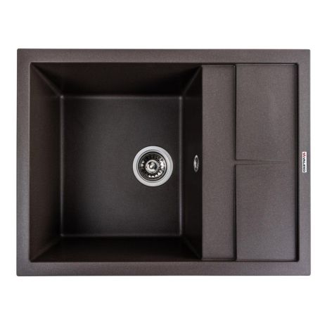 Кухонная гранитная мойка VALESO LOTOS 6550, матовая темная скала Кухонная гранитная мойка VALESO LOTOS 6550, матовая темная скала
