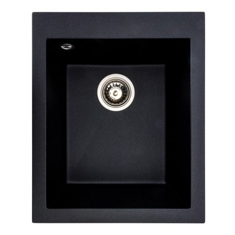 Гранитная кухонная мойка VALESO SOKIL 4150 матовая Черный металлик