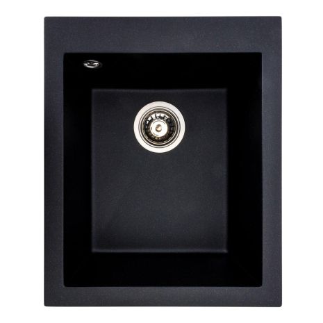 Гранитная кухонная мойка VALESO SOKIL 4150 матовая Черный металлик