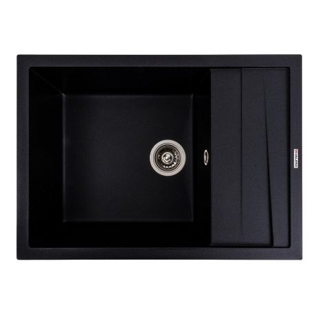 Черная гранитная матовая кухонная мойка CASCADA VALESO 7050