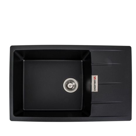 Кухонная мойка из гранита VALESO ROMA 7850, матовый черный