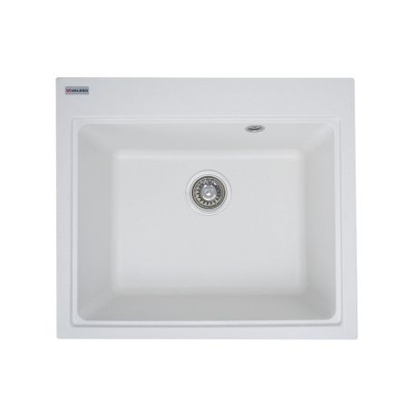 Гранитная мойка Valeso 5852 Vesta матовая снежно-белая