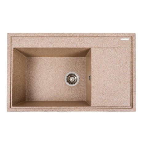 Кухонная гранитная мойка VALESO 7950 AZURIT матовая Карамель Кухонная гранитная мойка VALESO 7950 AZURIT матовая Карамель