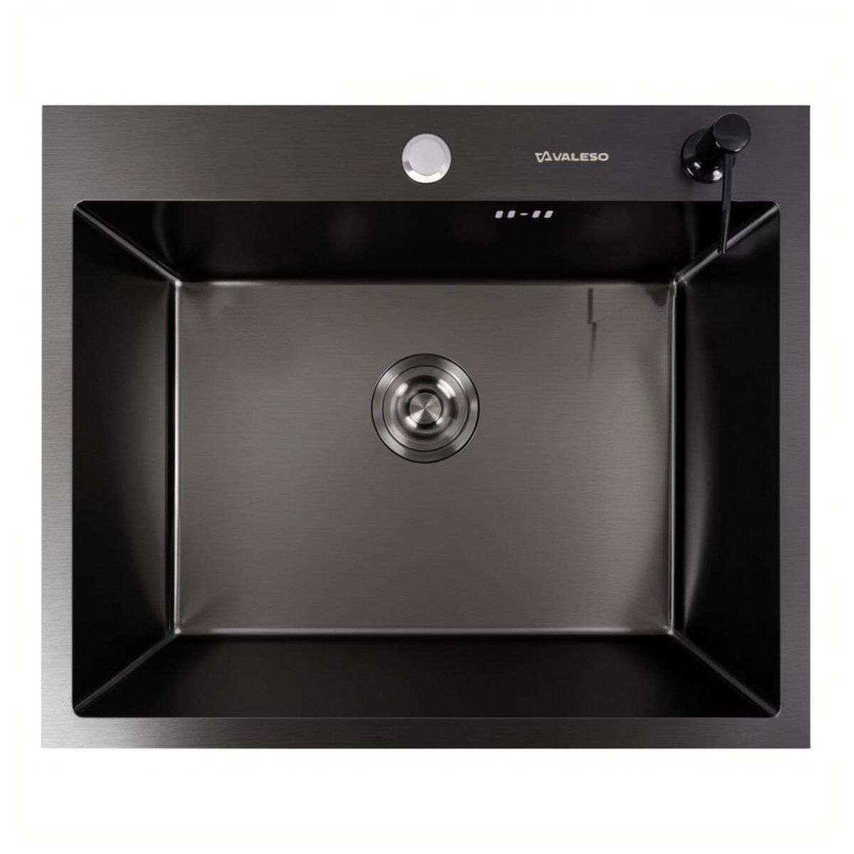 Чорна кухонна мийка 60*50 PVD VALESO Handmade ECN (2,0/0,5) Чорна кухонна мийка 60*50 PVD VALESO Handmade ECN (2,0/0,5)