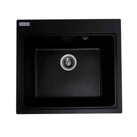Кухонная мойка гранитная VALESO VESTA 5852 матовая Черная