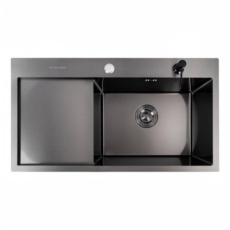 Кухонная мойка PVD черная VALESO CM 78*43 R Handmade