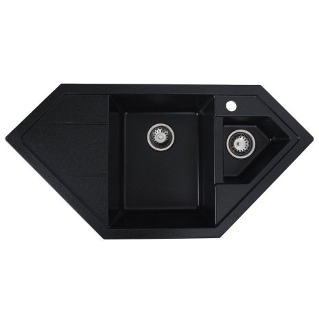 Кухонная мойка гранитная VALESO 9950 PANDORA Черный металлик матовая