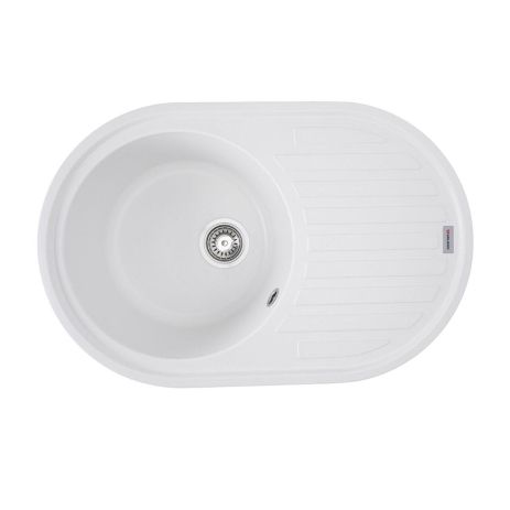 Кухонная гранитная мойка VALESO LIRA 7750 матовая Белоснежная