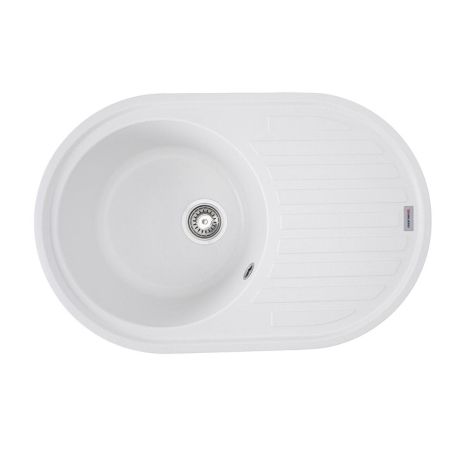Кухонна гранітна мийка VALESO LIRA 7750 матова білосніжна