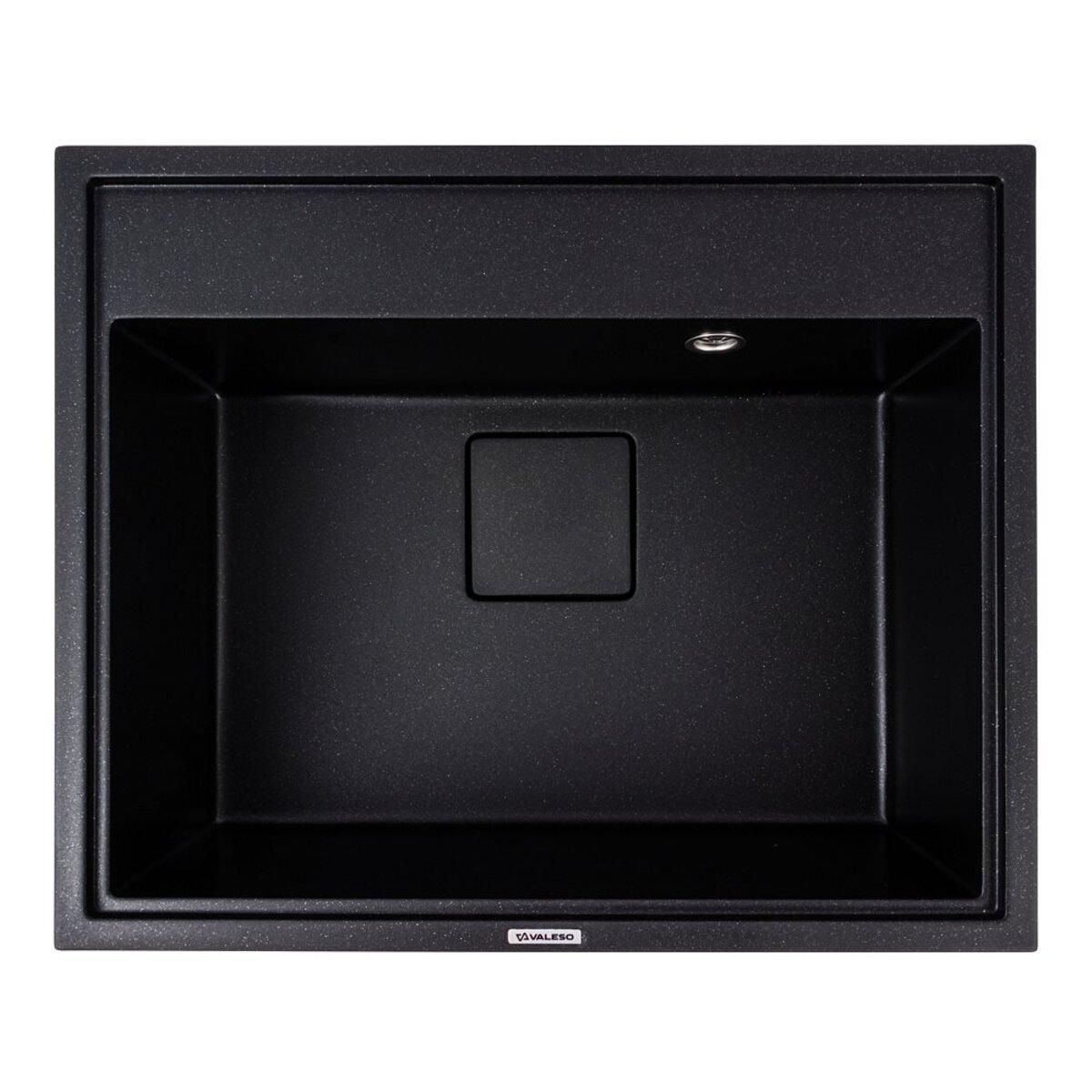 Кухонная мойка из гранита VALESO SHERLIT 6050, черный металлик Кухонная мойка из гранита VALESO SHERLIT 6050, черный металлик