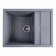 Кухонная гранитная мойка VALESO LOTOS 6550 матовая Серый металлик