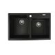 Гранитная мойка VALESO HARMONY 7850 матовая Черный металлик