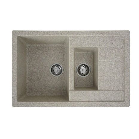 Кухонная гранитная мойка VALESO TOSKANA 7850W матовая Карамель