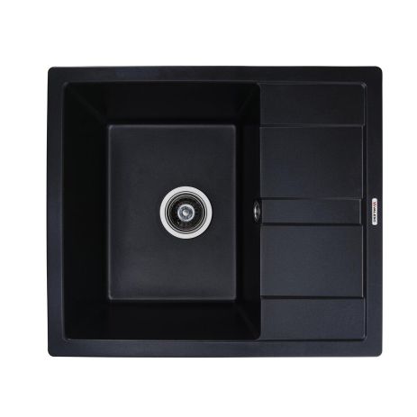 Чёрная матовая гранитная мойка VALESO ARIA 5851 для кухни