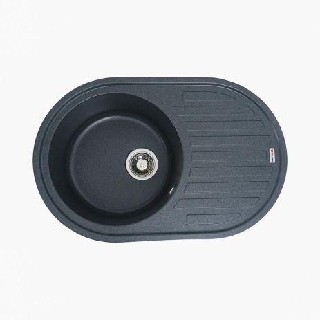 Матовая гранитная кухонная мойка Valeo Lira 7750, антрацит