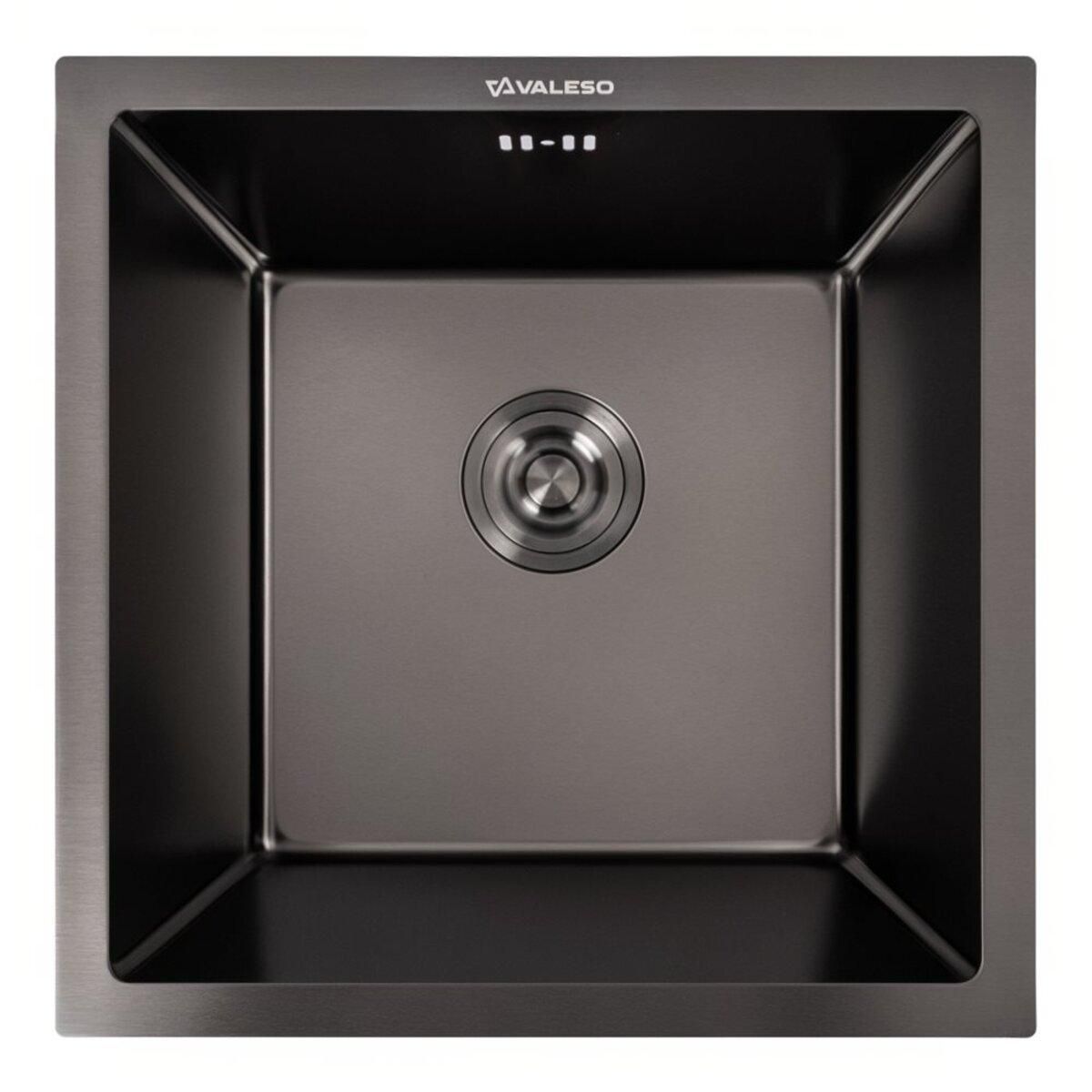Кухонна мийка PVD чорна 44*44 VALESO Handmade монтаж під стільницю (3.0/0.8) Кухонна мийка PVD чорна 44*44 VALESO Handmade монтаж під стільницю (3.0/0.8)