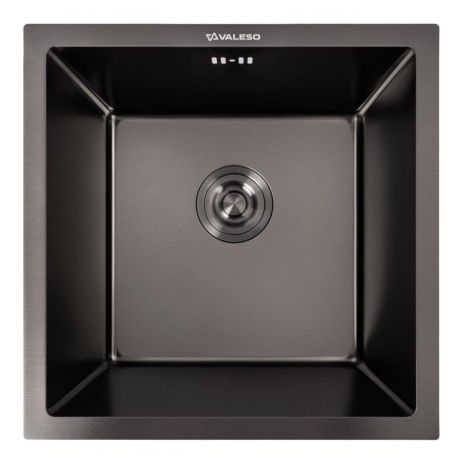 Кухонна мийка PVD чорна 44*44 VALESO Handmade монтаж під стільницю (3.0/0.8) Кухонна мийка PVD чорна 44*44 VALESO Handmade монтаж під стільницю (3.0/0.8)