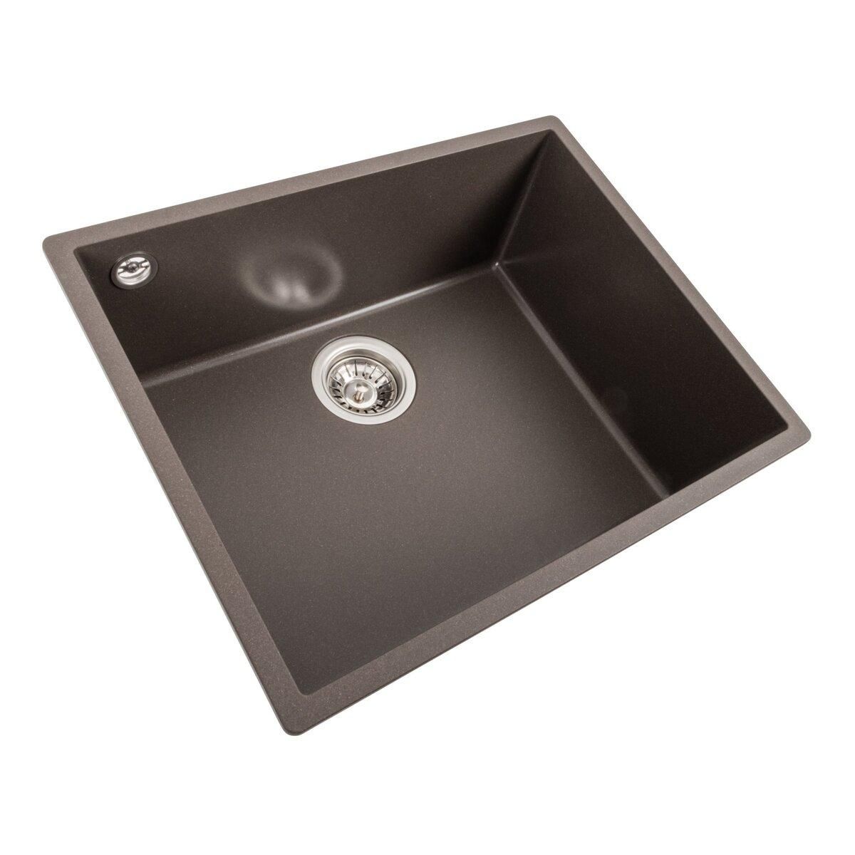 Гранитная кухонная мойка VALESO OASIS 5444, матовая, Темная Скала Гранитная кухонная мойка VALESO OASIS 5444, матовая, Темная Скала