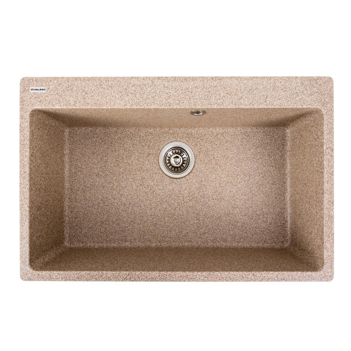 Гранітна мийка для кухні VALESO 7850 Bogema матова (карамель) Гранітна мийка для кухні VALESO 7850 Bogema матова (карамель)