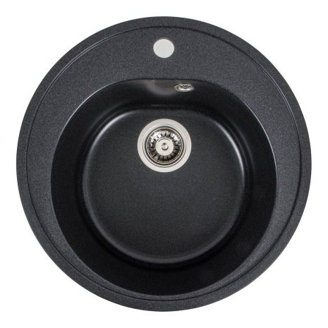 Кухонная гранитная мойка VALESO LUNA 510 матовая, Карбон