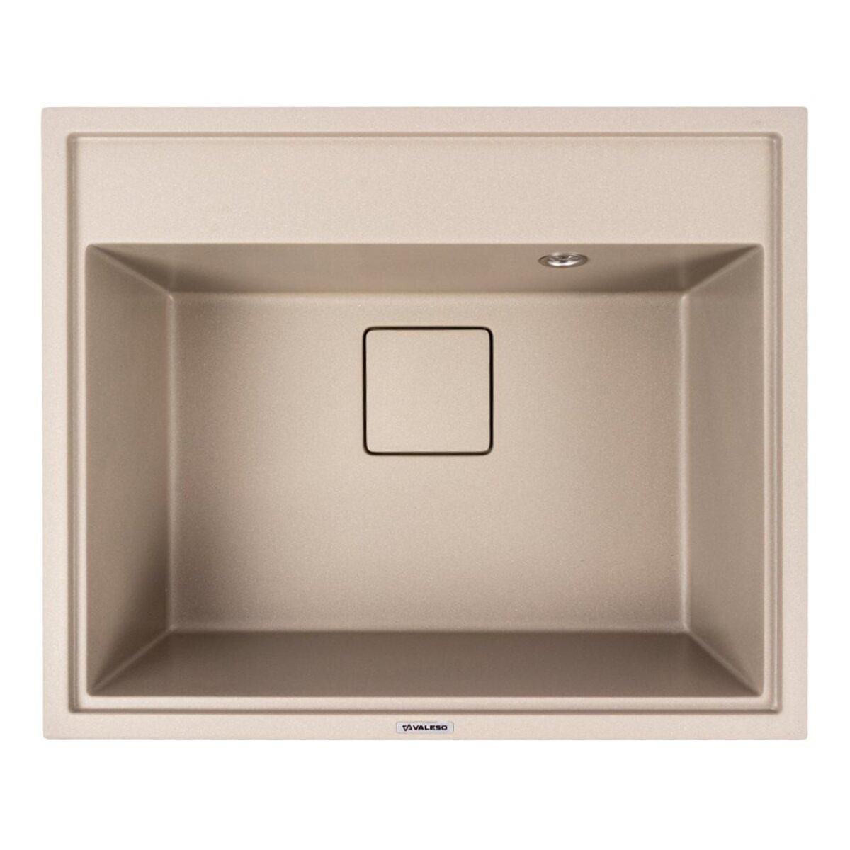 Кухонная гранитная мойка VALESO SHERLIT 6050 матовая Титан Кухонная гранитная мойка VALESO SHERLIT 6050 матовая Титан