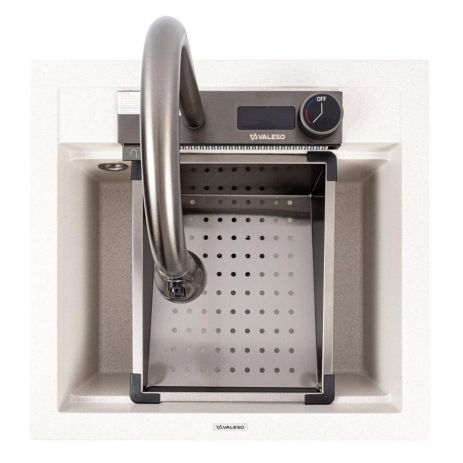 5149 VIVA матова Мийка гранітна VALESO (біла в крапку)