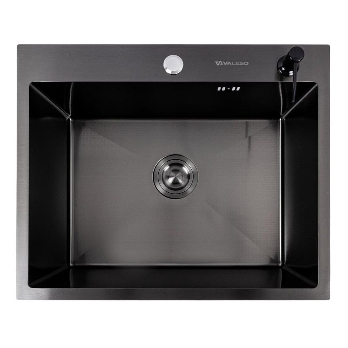 Мийка кухонна 60*50 PVD чорна VALESO Handmade DECOR (3.0/0.8) Мийка кухонна 60*50 PVD чорна VALESO Handmade DECOR (3.0/0.8)