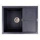Гранитная кухонная мойка VALESO CRIPTA 6550 матовая Карбон