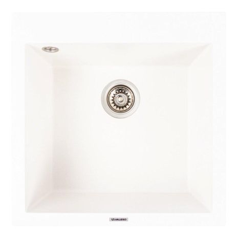 Білосніжна гранітна мийка VALESO GALAX 5050, матова