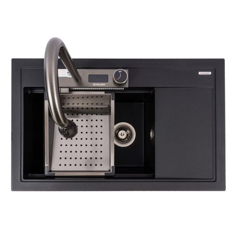 Гранітна мийка VALESO ATRUM 7950 матова Чорна елегантність