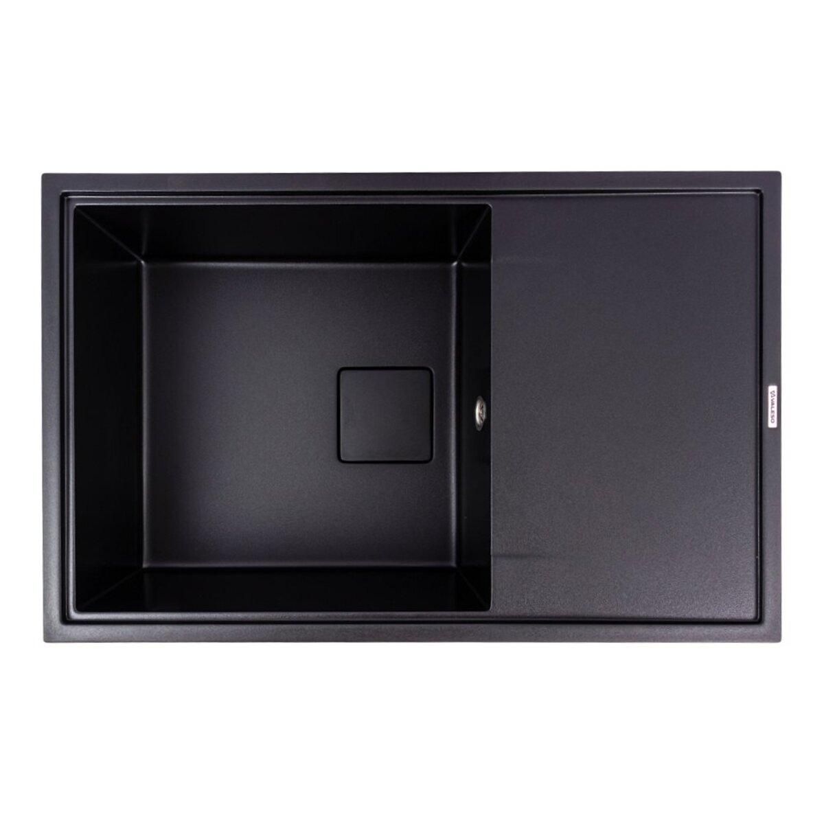 Гранитная кухонная мойка VALESO GALANS 7850 матовая, черная Гранитная кухонная мойка VALESO GALANS 7850 матовая, черная