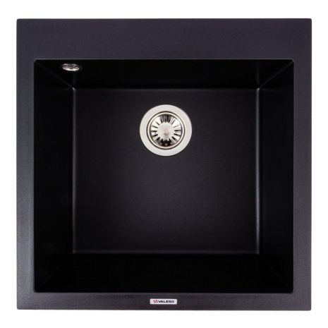 Гранитная кухонная мойка VALESO GALAX 5050 матовая Черная